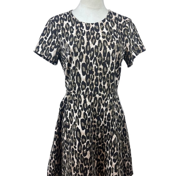 Kate Spade leopard print fit and flare dress size 10 - Picture 2 of 13